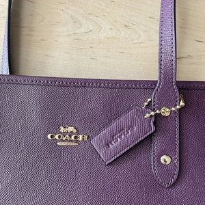 Large purple coach bag